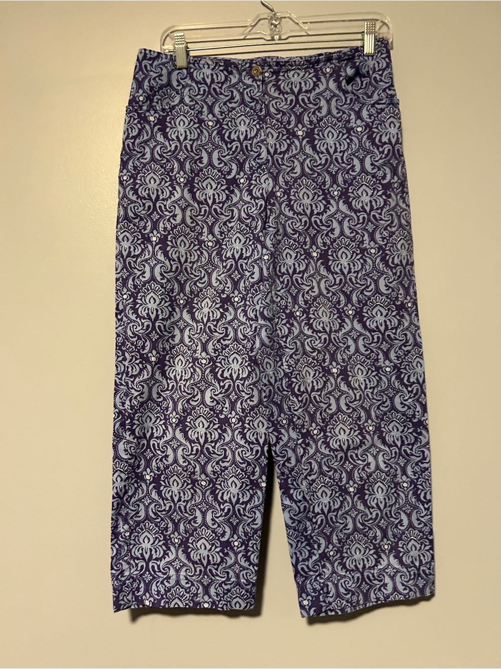 Marsh Landing Navy and Light Blue Wide-Leg Pull-On Pants